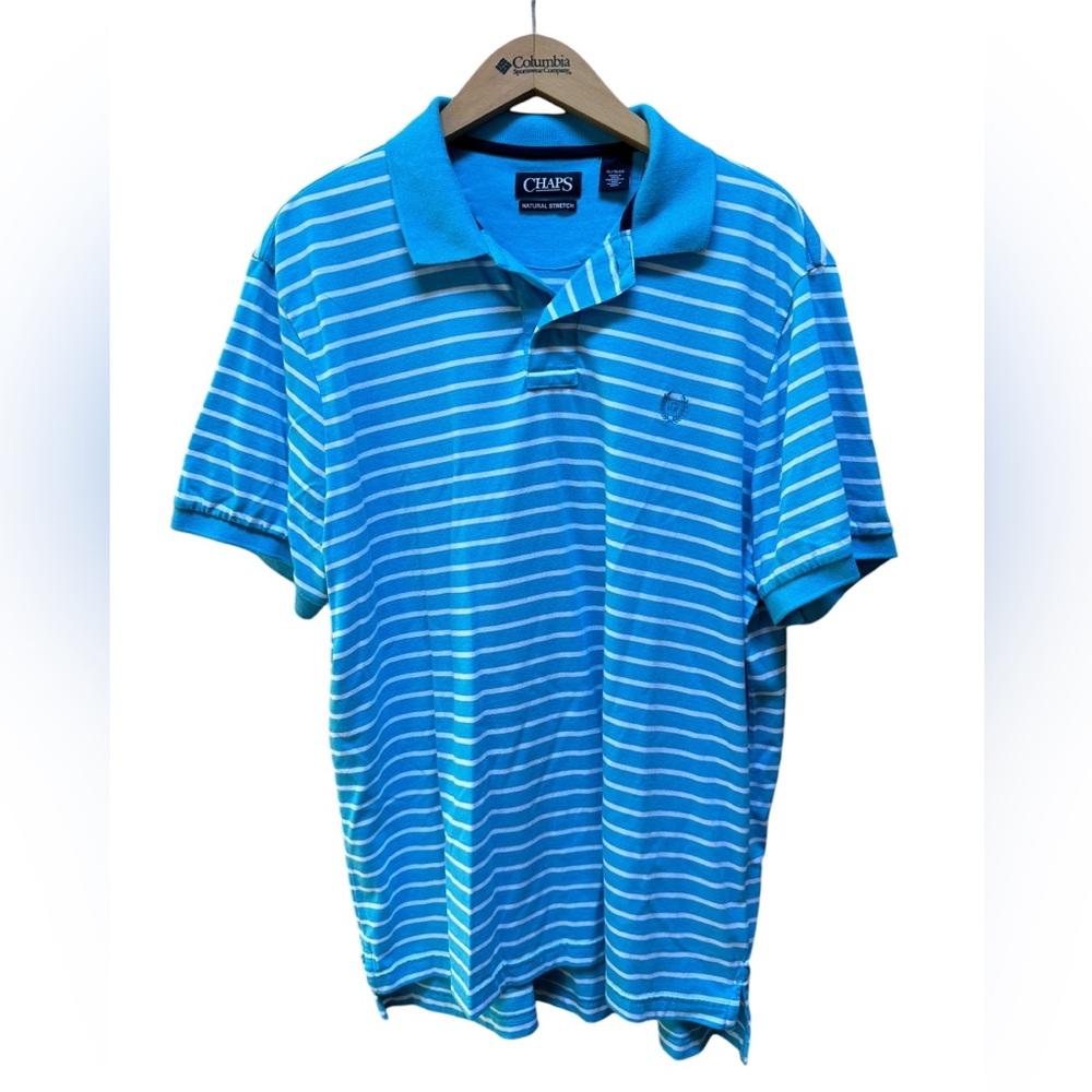 Chaps Natural Stretch Striped Polo‎